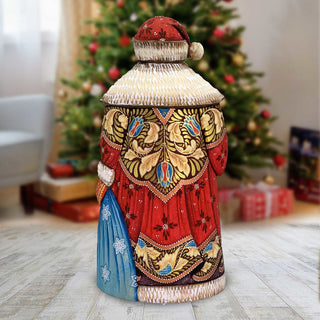 Cool Winds Father Winter Animals Hand-Painted WOODCARVED Figurine by J. Bergsma - Wildlife Holiday Decor - 2422862-JB