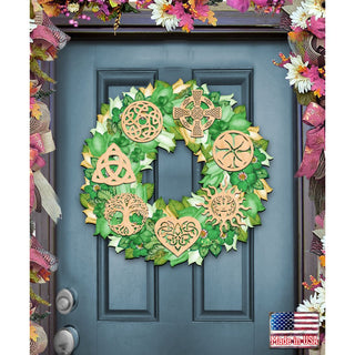 Irish Celtic Wreath Holiday Door Decor by G. DeBrekht - Celtic Decor - 8185319H