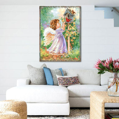 Angels Are Near Wooden Wall Art by D. Gelsinger - Nativity Holiday Decor - 95678B-DG