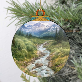 Alaskan Wilderness Wooden Ornaments by G.Debrekht - Wildlife Holiday Decor - 870076