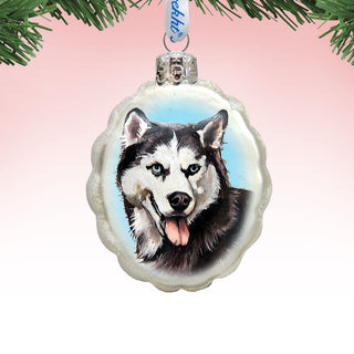 Siberian Husky Mercury Glass Ornament by G. DeBrekht - Pets Dog and Cats Decor - 774013