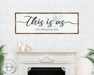 Personalized Family gift - This Is Us - Name sign - Wall Decor - Living room decor - Family Sign - Together they build - 310320