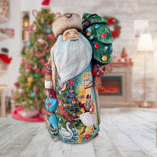 Evergreen Dance Santa Hand-Painted WOODCARVED Masterpiece by G. DeBrekht - Christmas Decor - 241138 *** PRE-ORDER - Handmade Just for You! ***