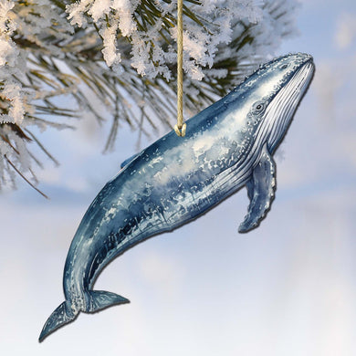 Alaskan Humpback Whale Wooden Ornaments by G.Debrekht - Wildlife Holiday Decor - 8710103-2