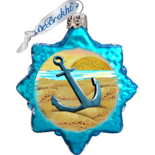 Nautical Mercury Glass Ornaments Set of 3 by G. DeBrekht - Coastal Holiday Decor - 770131S3