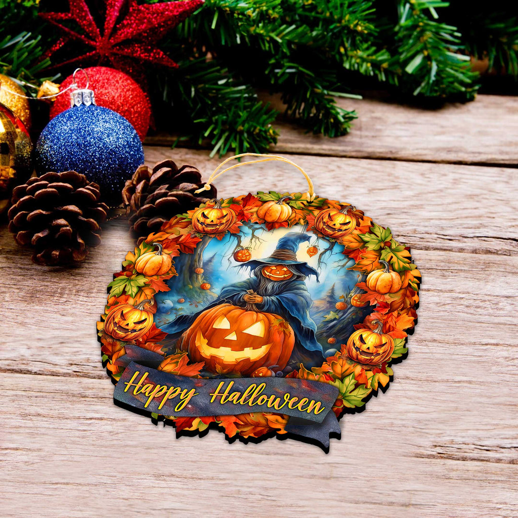 Happy Halloween Wreath Ornaments by G. Debrekht - Halloween Decor - 8652821