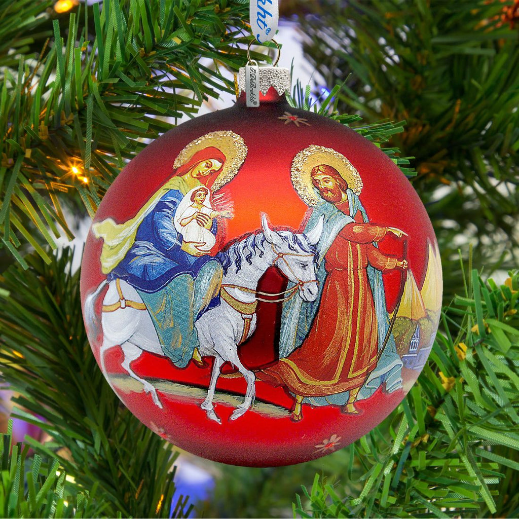 Nativity Ball Glass Ornament by G. DeBrekht - Nativity Holiday Decor - 73213