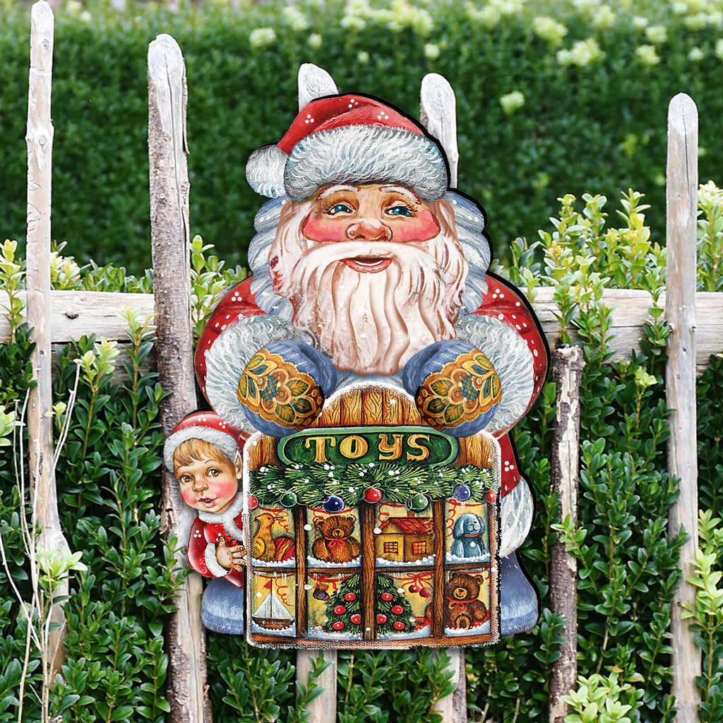Toy Shop Santa Christmas Door Decor by G. DeBrekht - Christmas Santa Snowman Decor - 8119172H