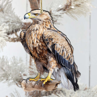 White-tailed Eagle Wooden Ornaments by G.Debrekht - Wildlife Holiday Decor - 8710101-1