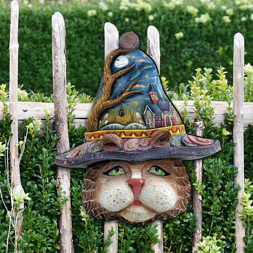 Halloween Eve Cat Halloween Door Decor by G. DeBrekht - Thanksgiving Halloween Decor - 8161039H