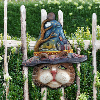 Halloween Eve Cat Halloween Door Decor by G. DeBrekht - Thanksgiving Halloween Decor - 8161039H
