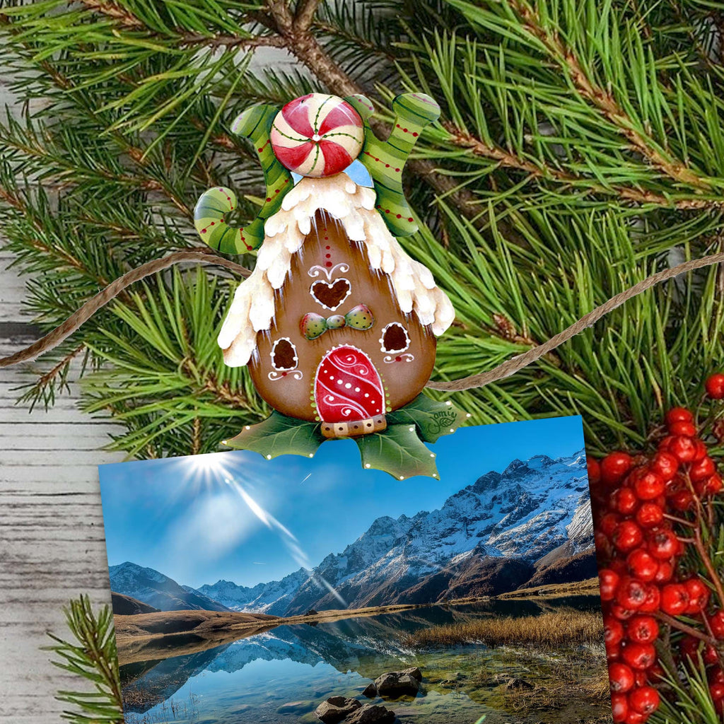 Merry Christmas Clip-On Eco Wood Decorative Ornaments Set of 6 by Jamie Mills-Price - Christmas Decor - 8090136C-S6