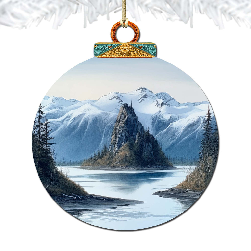 The Magic of Alaskan Nature Wooden Ornaments by G.Debrekht - Wildlife Holiday Decor - 870078