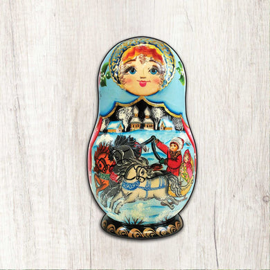 Troyka Horse Ride Nesting Doll Holiday Outdoor Decor Large Ornament by G. DeBrekht - Christmas Decor - 8115225M