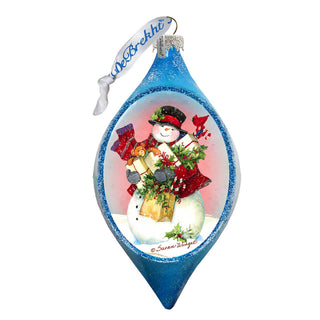 Gift of Snowman Glass Ornament by Susan Winget - Christmas Santa Snowman Decor - 757-201-SW