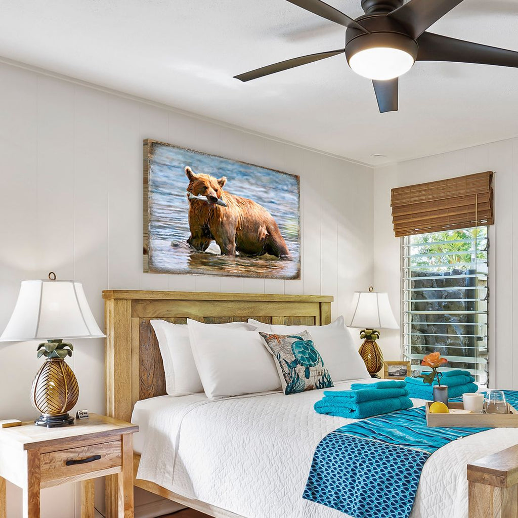 Bear Art Wooden Wall Art by Nature Wonders - Nature Wildlife Decor - 95297B