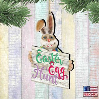 East Egg Hunt Bunny Wooden Ornaments Spring by G. DeBrekht - Easter Spring Decor - 8154423-2