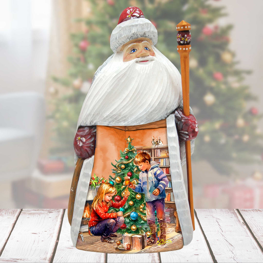 Cherished Moments Santa Hand-Painted WOODCARVED Figurine by G. DeBrekht - Nativity Holiday Decor - 8209020
