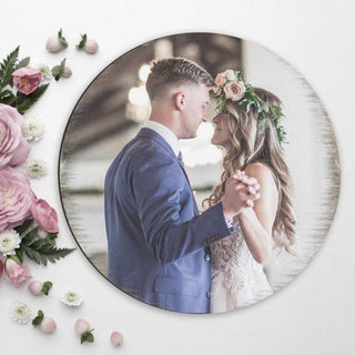 Personalized Gift Circle Photo - Custom Portrait on Wood