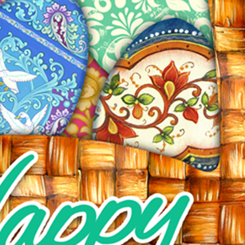 Easter Basket Outdoor Scene by G. DeBrekht - Easter Spring Decor - 8185309F