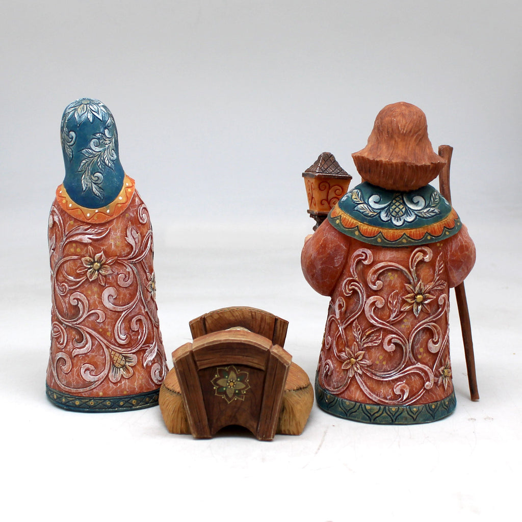 Holy Family Set of 3 Handcrafted Christmas Figurine - G. DeBrekht - Handpainted Nativity Holiday Decor - 53612-B3
