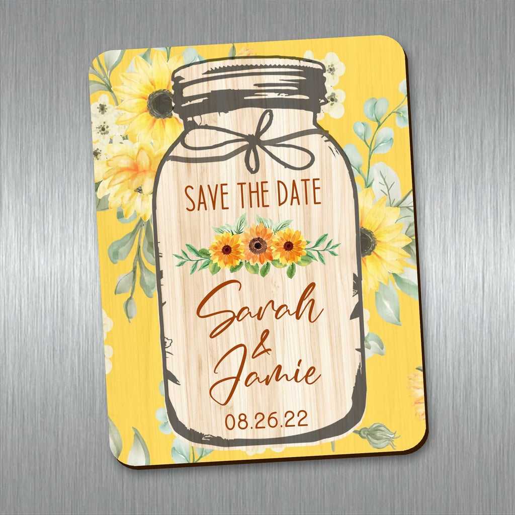 Housewarming Gift Refrigerator Magnet Custom Names and Dates Magnets Mason Jar Magnet Party Favors Custom magnets