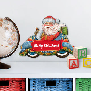 Merry Christmas Santa Door Decor by G. DeBrekht - Christmas Santa Snowman Decor - 8112045-2H