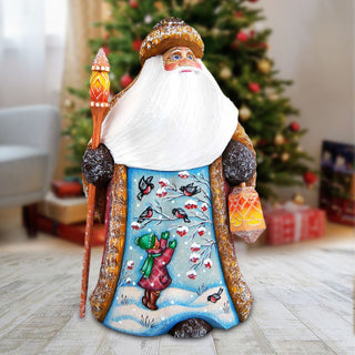 Girl with Bird Family Hand-Painted WOODCARVED Masterpiece by G. DeBrekht - Christmas Decor - 8214841 *** PRE-ORDER - Handmade Just for You! ***