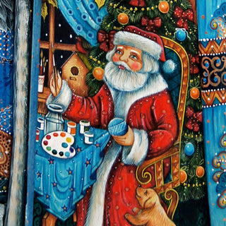 Gift Giving Children Tree Hand-Painted WOODCARVED Masterpiece by G. DeBrekht - Christmas Decor - 215637