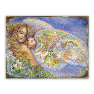 Wings of Love Fantasy Wooden Wall Art by Josephine Wall - Fantasy Decor - 852153-JW