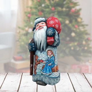 Mr. Mrs. Santa Hand-Painted WOODCARVED Masterpiece by G. DeBrekht - Christmas Decor - 8215106 *** PRE-ORDER - Handmade Just for You! ***