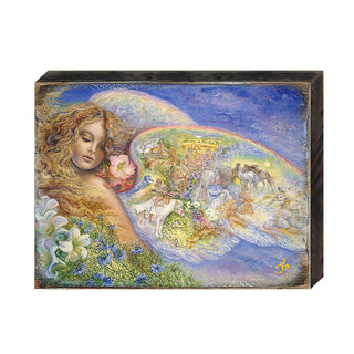 Wings of Love Fantasy Wooden Wall Art by Josephine Wall - Fantasy Decor - 852153-JW