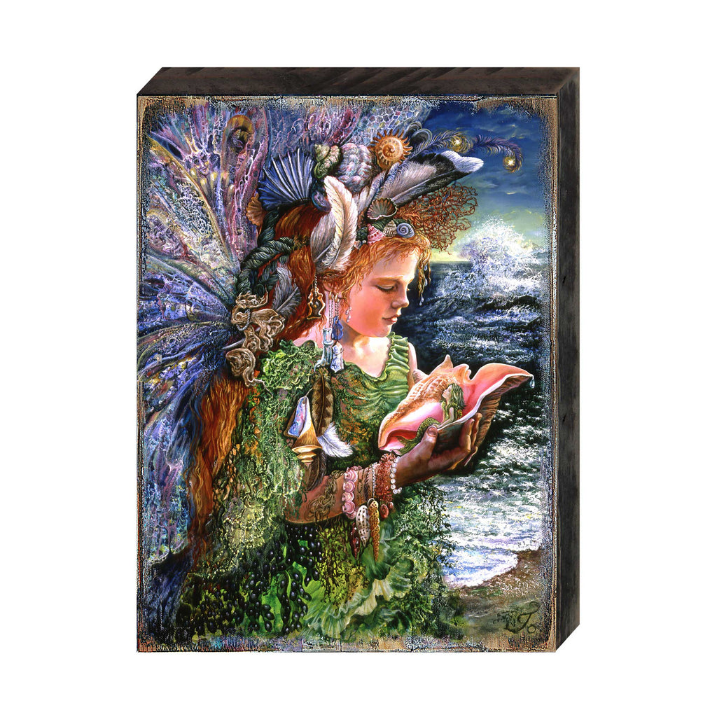 Beachcomber Fairy Fantasy Wooden Wall Art by Josephine Wall - Fantasy Decor - 852130-JW