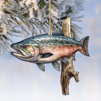 Alaskan Sockeye Wooden Ornaments by G.Debrekht - Wildlife Holiday Decor - 8710109-3