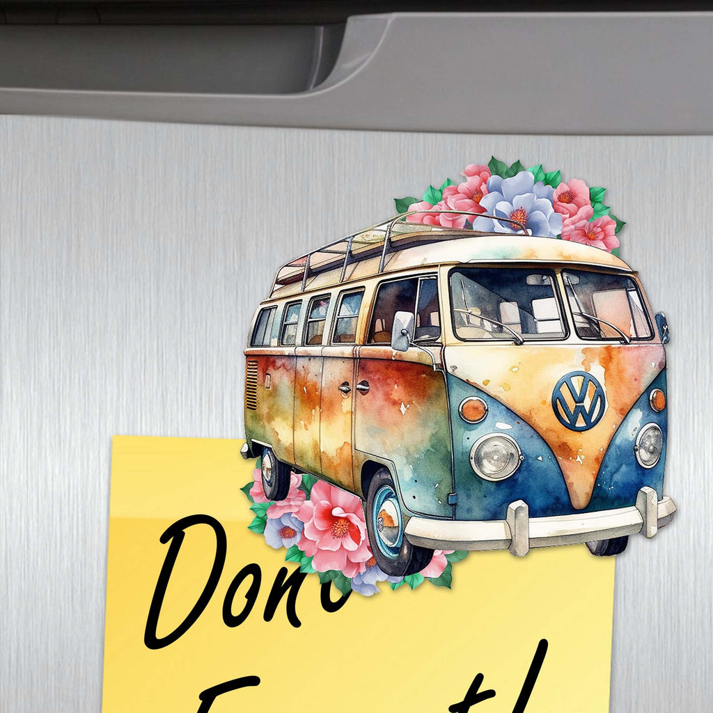 Surf Vans Decorative Eco Wood Magnets Set of 6 by G. Debrekht - Coastal Decor - 8090040G-S6