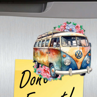 Surf Vans Decorative Eco Wood Magnets Set of 6 by G. Debrekht - Coastal Decor - 8090040G-S6