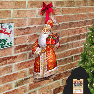 St. Nick's Gift Holiday Door Decor by G. Debrekht - Christmas Santa Snowman Decor - 8691410H