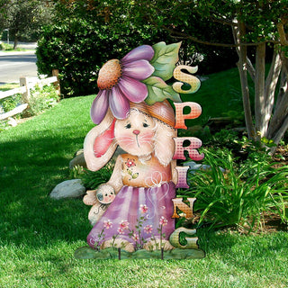 Bunny Easter Outdoor Scene by Jamie Mills-Price - Easter Spring Decor - 8457604F