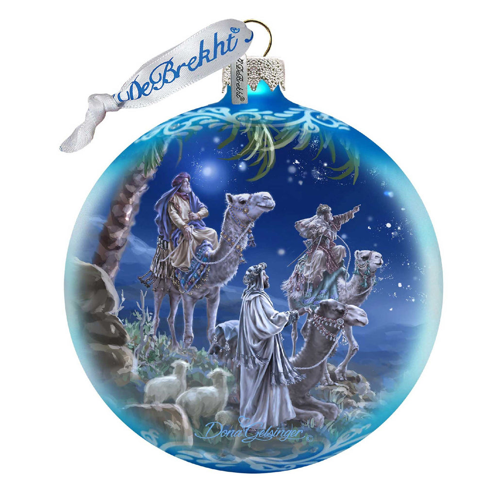 Let Us Adore Him Glass Ornament Limited Edition by D. Gelsinger - Nativity Holiday Decor - 73897-1839