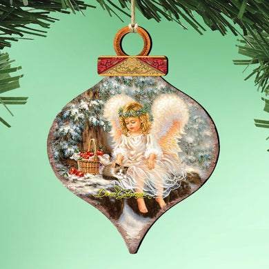Angel Cardinal Wooden Ornaments - Tree Ornament by Gelsinger - Nativity Holiday Decor - 8031120-0718