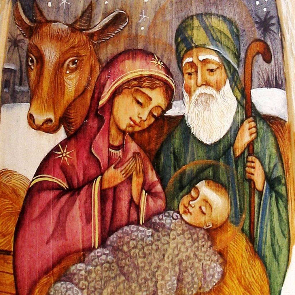 Nativity Merchant Santa Hand-Painted WOODCARVED Masterpiece by G. DeBrekht - Nativity Holiday Decor - 214521 *** PRE-ORDER - Handmade Just for You! ***