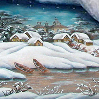 Polar Bear Santa Hand-Painted WOODCARVED Masterpiece by G. DeBrekht - Wildlife Holiday Decor - 216383