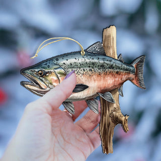 Alaskan Sockeye Wooden Ornaments by G.Debrekht - Wildlife Holiday Decor - 8710109-3