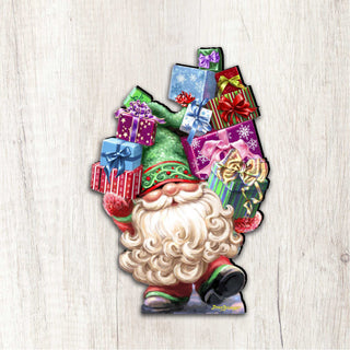 Gift Bag Gnome Wreath Easter Home Decor Large Ornament by D. Gelsinger - Christmas Decor - 8461054H-DG