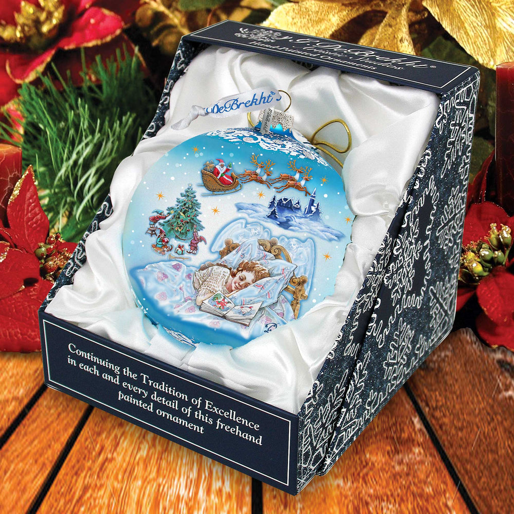 Winter Fairy Tale Dream Glass Ornament Limited Edition by G. DeBrekht - Santa Snowman Decor - 73831-1