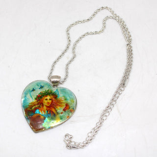 One-of-a-Kind Mother of Pearl Lacquered Miniature Jewelry Pendant 2