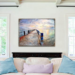 Soules Pier Wood Wooden Coastal Wall Art by Nature Wonders - Coastal Sea-Life Decor - 95273B