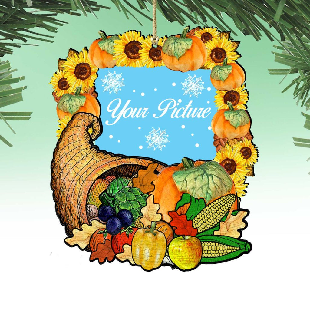 Give A Thanks Thanksgiving Picture Frame Ornaments - Ornament for Photo - Thanksgiving Halloween Decor - 8158905PF