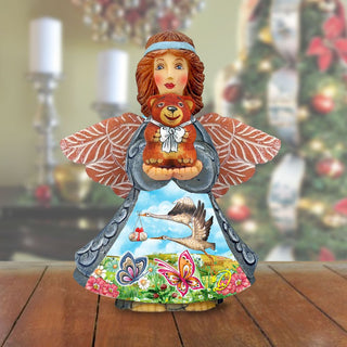 Angel of Birth Handcrafted Christmas Figurine - G. DeBrekht - Nativity Holiday Decor - 516657