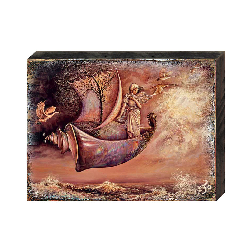 Strange Craft Fantasy Wooden Wall Art by Josephine Wall - Fantasy Decor - 852123-JW